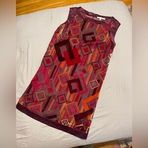 Vintage red geometric pattern Steve Madden dress